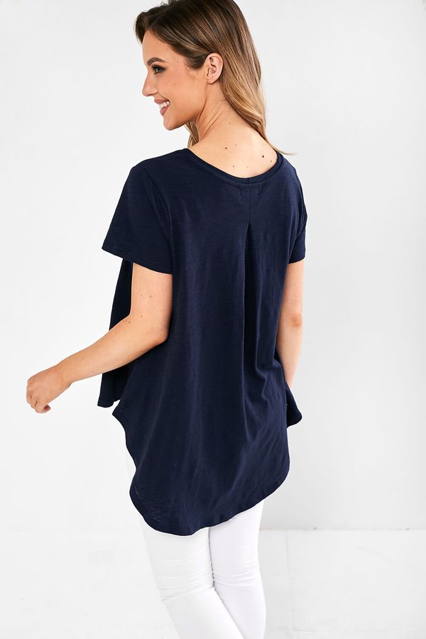 Stella L'amour Print Relaxed T-shirt in Navy | iCLOTHING - iCLOTHING