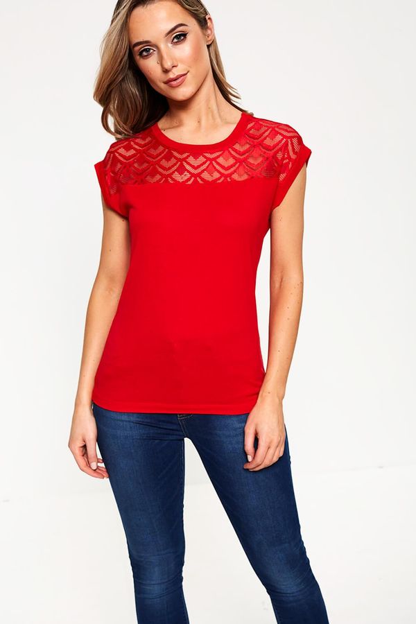 Nicole Top T-Shirt in Red | iCLOTHING iCLOTHING