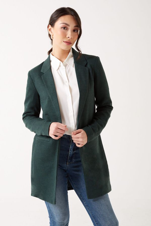 Vero Moda Verina Long Blazer in Green | iCLOTHING - iCLOTHING