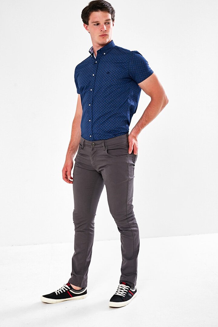 Jarvis Stretch Chinos in Grey