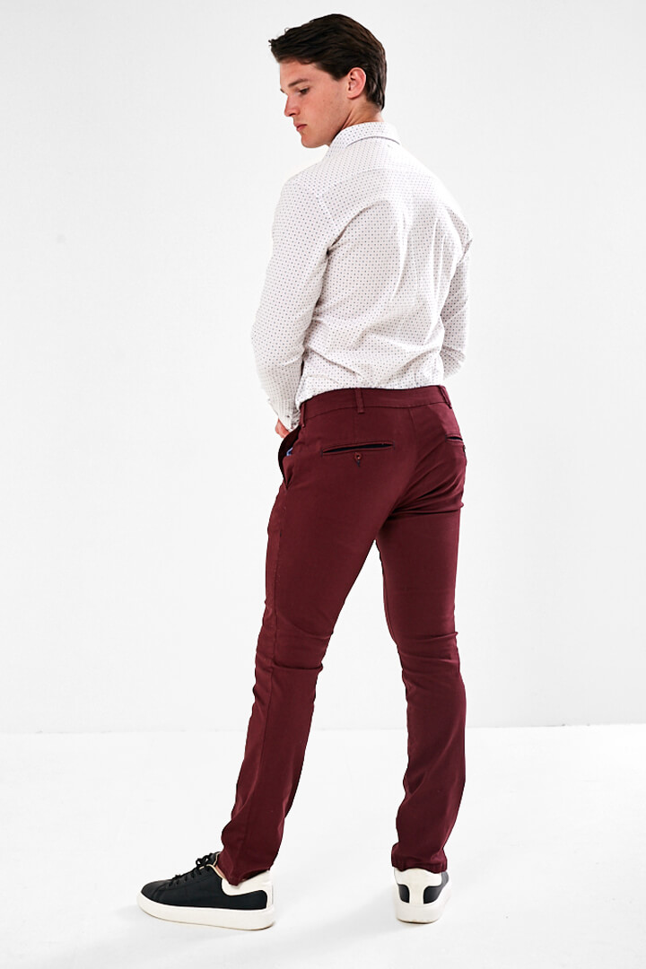 SPRINT STRETCH CHINO BURGUNDY