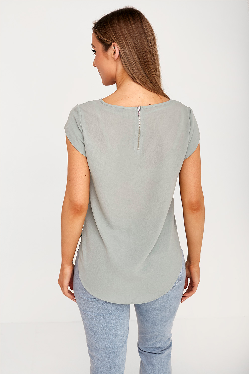 Vic Short Sleeve Top in Green